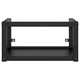 Рамка за мивка за баня стенен монтаж черна 59x38x31 см желязо