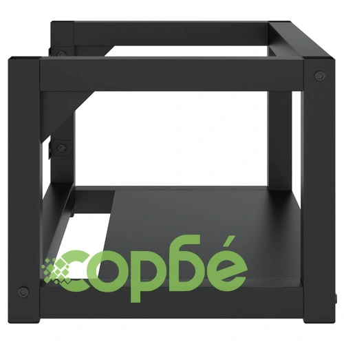 Рамка за мивка за баня стенен монтаж черна 59x38x31 см желязо ➤ топ цена ➤ sorbe.bg