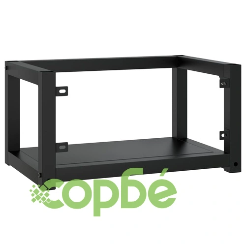 Рамка за мивка за баня стенен монтаж черна 59x38x31 см желязо ➤ топ цена ➤ sorbe.bg