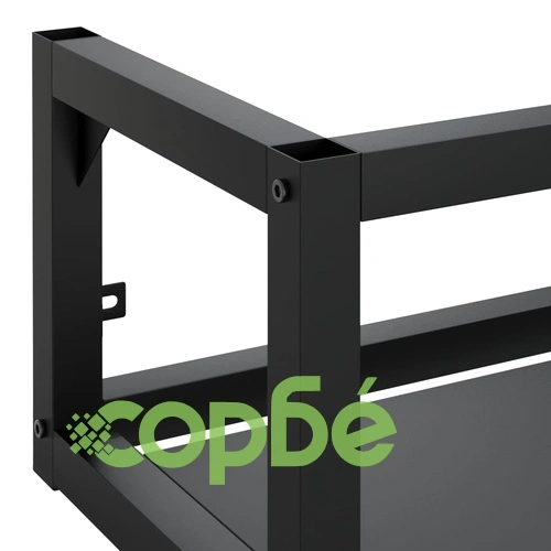 Рамка за мивка за баня стенен монтаж черна 59x38x31 см желязо ➤ топ цена ➤ sorbe.bg