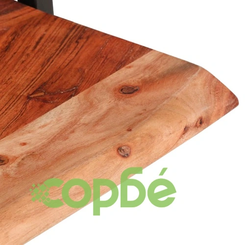 Стенни рафтове 2 бр 60x25x35 см акациево дърво масив и стомана  ➤ топ цена ➤ sorbe.bg