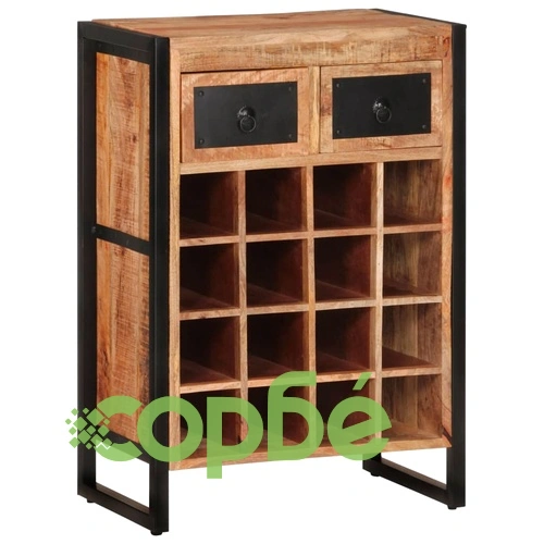 Стойка за вино за 16 бутилки, мангово дърво масив ➤ топ цена ➤ sorbe.bg