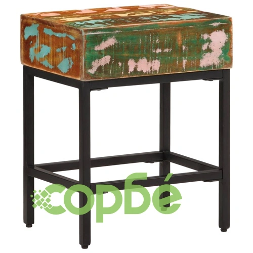 Помощна маса, 40x30x51 см, регенерирано дърво масив ➤ топ цена ➤ sorbe.bg