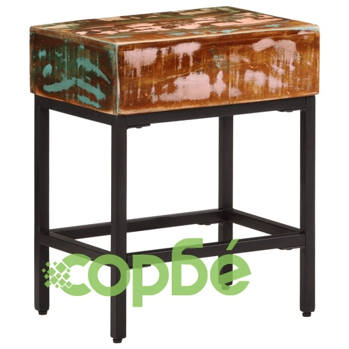 Помощна маса, 40x30x51 см, регенерирано дърво масив ➤ топ цена ➤ sorbe.bg