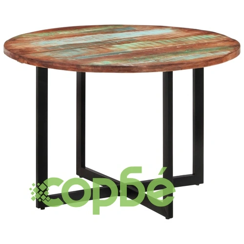 Трапезна маса, 110x75 cм, регенерирано дърво масив ➤ топ цена ➤ sorbe.bg