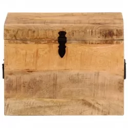 Кутия за съхранение, 39x28x31 см, мангово дърво масив