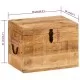 Кутия за съхранение, 39x28x31 см, мангово дърво масив