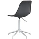 Въртящи се трапезни столове, 2 бр, светлосиви, PP