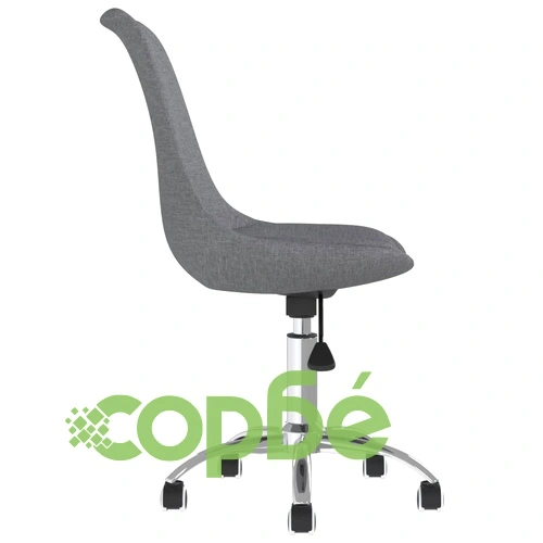 Въртящ се офис стол, светлосив, текстил ➤ топ цена ➤ sorbe.bg