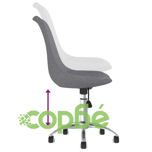 Въртящ се офис стол, светлосив, текстил ➤ топ цена ➤ sorbe.bg