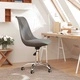 Въртящ се офис стол, светлосив, текстил