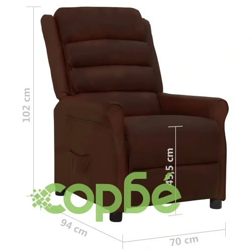 Наклоняем стол, кафяв, изкуствена кожа ➤ топ цена ➤ sorbe.bg