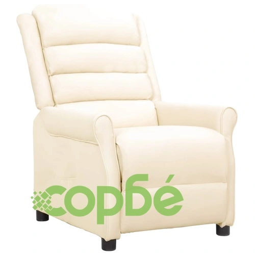 Реклайнер, кремав, изкуствена кожа ➤ топ цена ➤ sorbe.bg