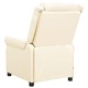 Реклайнер, кремав, изкуствена кожа