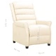 Реклайнер, кремав, изкуствена кожа