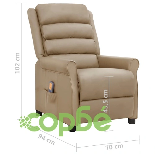 Масажен стол, капучино, изкуствена кожа ➤ топ цена ➤ sorbe.bg