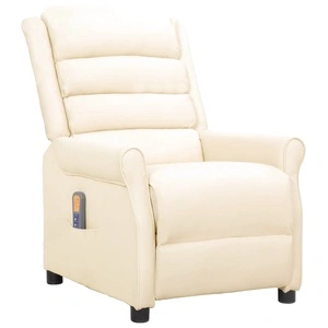 Масажен стол, кремав, изкуствена кожа