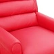 Масажен стол, червен, изкуствена кожа