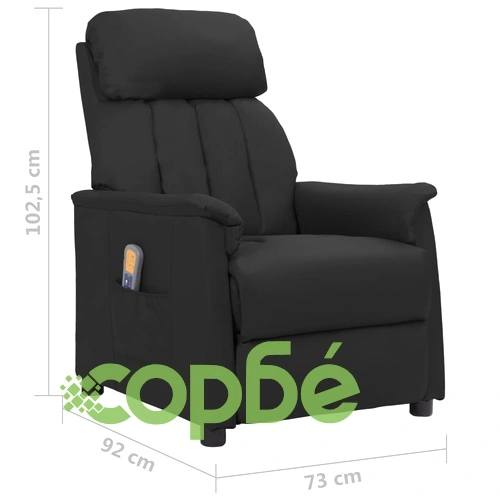 Масажен стол, черен, изкуствена кожа ➤ топ цена ➤ sorbe.bg