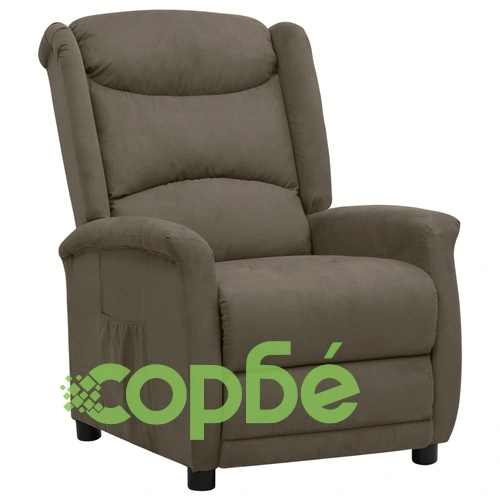 реклайнер стол, тъмносив, микрофибърен текстил ➤ топ цена ➤ sorbe.bg