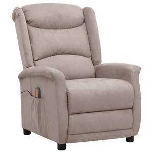 Масажен стол таупе микрофибърен текстил