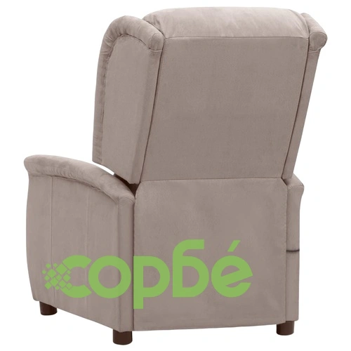 Масажен стол таупе микрофибърен текстил ➤ топ цена ➤ sorbe.bg