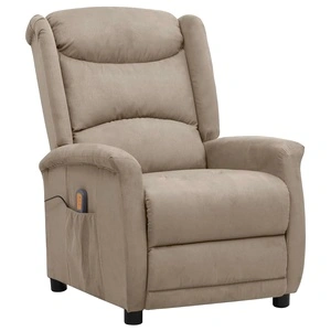 Масажен стол светлосив микрофибърен плат