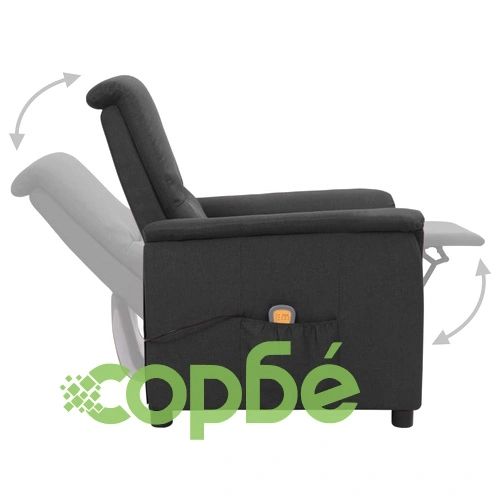 Масажен стол, тъмносив, текстил ➤ топ цена ➤ sorbe.bg