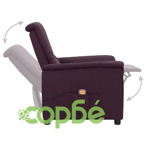 Масажен стол, лилав, текстил ➤ топ цена ➤ sorbe.bg