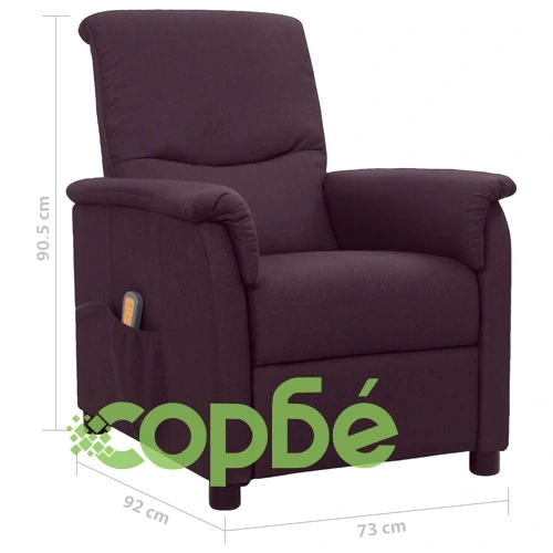 Масажен стол, лилав, текстил ➤ топ цена ➤ sorbe.bg