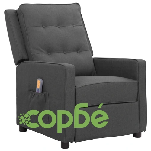 Масажен стол, тъмносив, текстил ➤ топ цена ➤ sorbe.bg