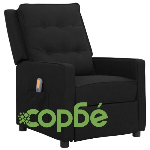 Масажен стол, черен, текстил ➤ топ цена ➤ sorbe.bg