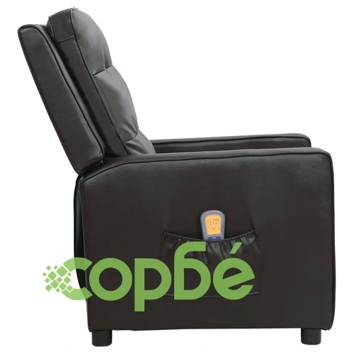 Масажен стол, черен, лъскава изкуствена кожа ➤ топ цена ➤ sorbe.bg