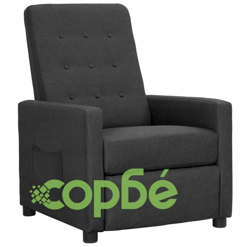 Реклайнер, тъмносив, текстил ➤ топ цена ➤ sorbe.bg