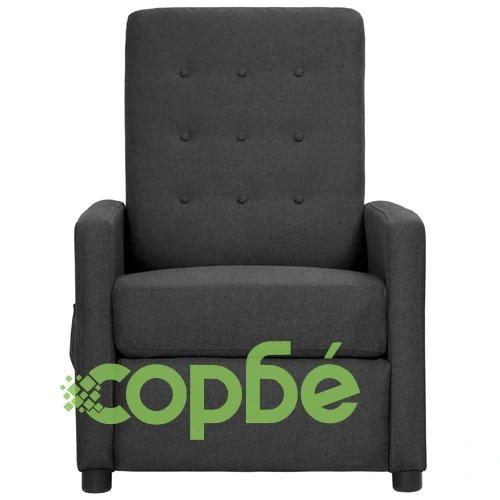 Реклайнер, тъмносив, текстил ➤ топ цена ➤ sorbe.bg