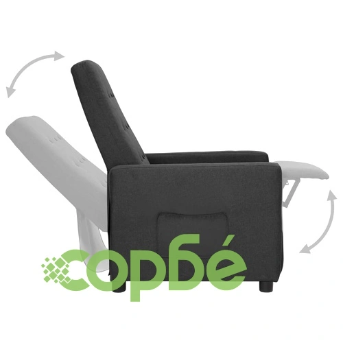 Реклайнер, тъмносив, текстил ➤ топ цена ➤ sorbe.bg