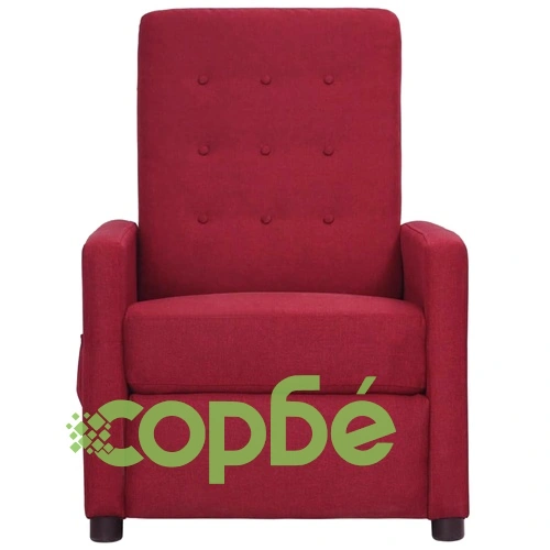 Стол реклайнер, виненочервен, текстил ➤ топ цена ➤ sorbe.bg