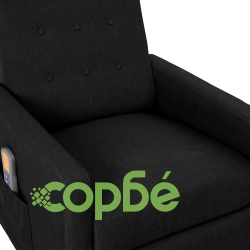 Масажен стол, черен, текстил ➤ топ цена ➤ sorbe.bg