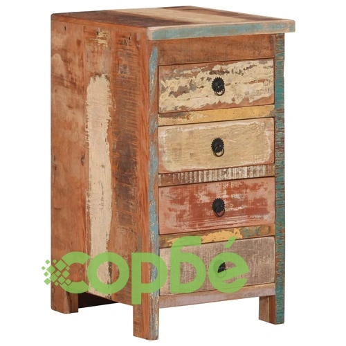 Бюро с пиедестал, рециклирано масивно дърво, 140x50x77 см ➤ топ цена ➤ sorbe.bg