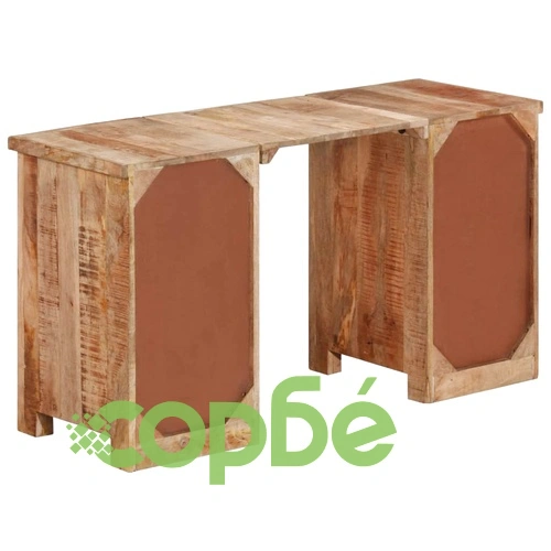 Бюро с пиедестал, мангово дърво масив, 140x50x77 см ➤ топ цена ➤ sorbe.bg