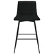 Бар табуретки, 2 бр, черни, кадифе