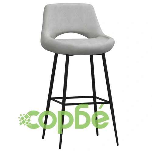 Бар табуретки, 2 бр, светлосиви, кадифе ➤ топ цена ➤ sorbe.bg