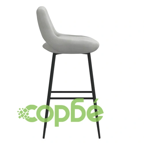 Бар табуретки, 2 бр, светлосиви, кадифе ➤ топ цена ➤ sorbe.bg