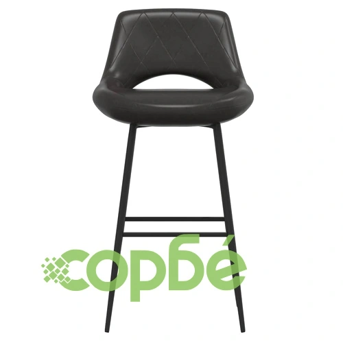 Бар табуретки, 2 бр, сиви, изкуствена кожа ➤ топ цена ➤ sorbe.bg