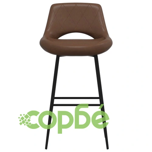 Бар табуретки, 2 бр, Тъмнокафяв, изкуствена кожа ➤ топ цена ➤ sorbe.bg
