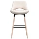 Бар табуретки, 2 бр, кремави, текстил