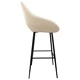 Бар табуретки, 2 бр, кремави, кадифе