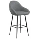 Бар табуретки, 2 бр, светлосиви, кадифе