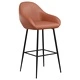 Бар табуретка, светлокафява, изкуствена кожа