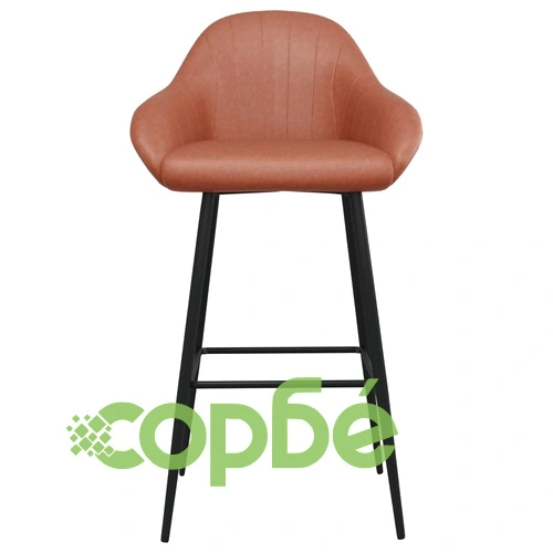 Бар табуретки, 2 бр, светлокафяви, изкуствена кожа ➤ топ цена ➤ sorbe.bg